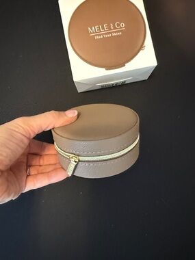 Taupe Travel Jewelry Case